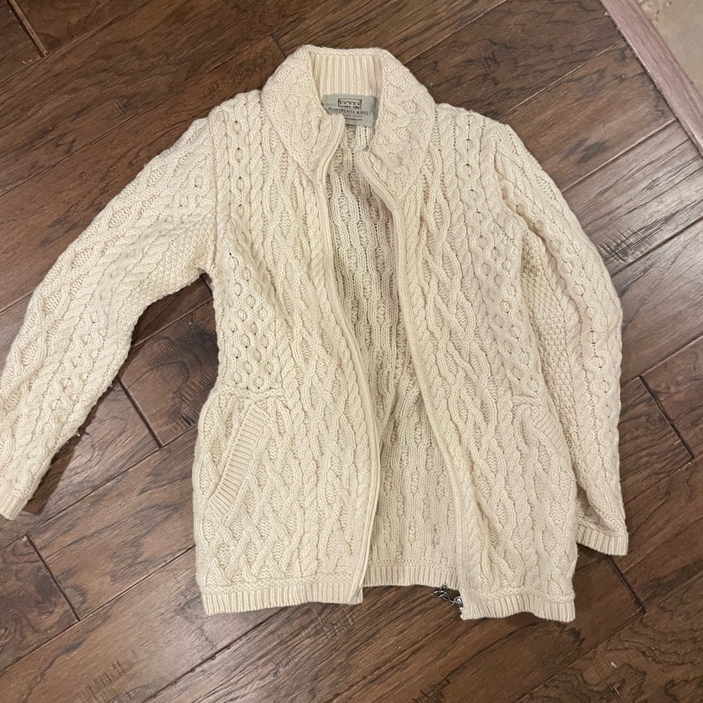Women's Irish Aran Wool Knit Sweater